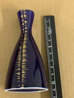 Handgemalte Vase Echt Kobalt Blau Gold Dekor Vintage Ki3