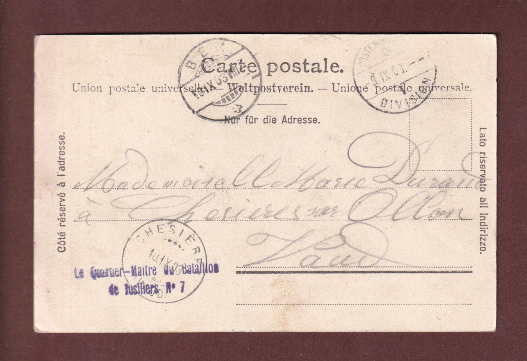 Ansichtskarten: LA SARRAZ - Château - 1903 – Gebraucht aus Pully von nicecards-shop 1