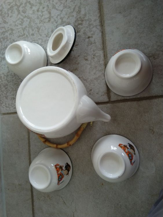 Floss & Rock Kinderteeservice Aus Blech – 7-teiliges Set Mit Hunde-Design, Inkl. Aufbewahrungsbox