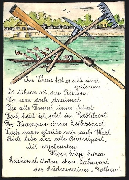 Cartoline postali: Handgemalt sign. Anton Suchomel: Mitglie – Usato da Berlin venduto da bartko-reher