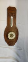 Baromètre thermomètre vintage en bois sculpté