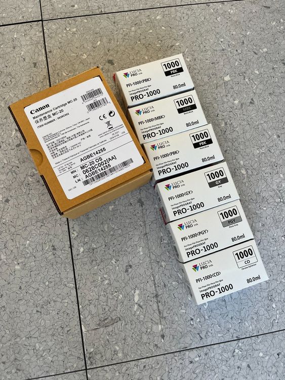 Canon Pro 1000 Druckerpatronen und Maintenance Kartusche (Neu und ...
