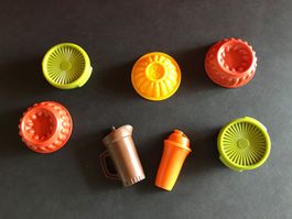 Magnet Magneten TUPPERWARE Miniaturen Shaker Krug usw. 7 Stk