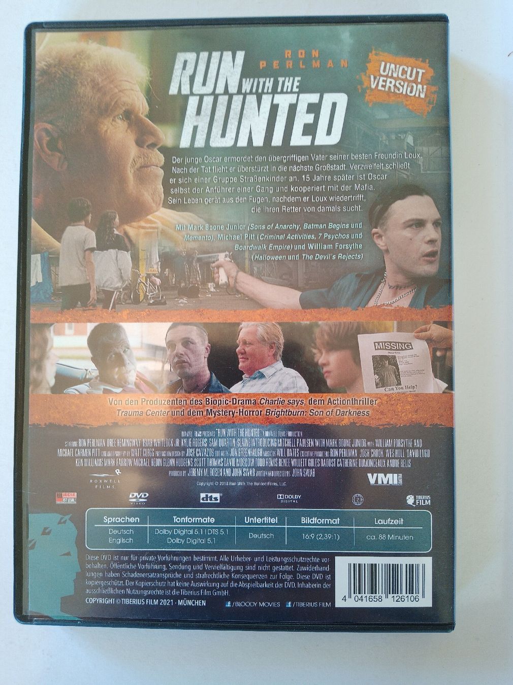 Tutti i DVDs: Run With The Hunted DVD - Ron Perlman - Uncut Version – Usato da Tann venduto da Veebee6 1