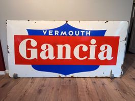 Gancia Aperitiv original Emailschild sehr gross ab 1.-