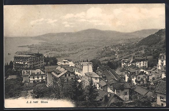 Ansichtskarten: AK Glion, Panorama mit Hotel – Gebraucht aus Berlin von bartko-reher