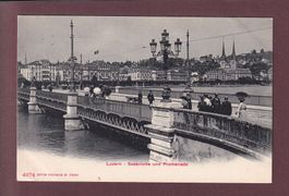 LUZERN - Seebrücke - Leute - 1905