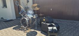 Schlagzeug Sonor Champion Acrylic 70s Vintage + Paiste 2002
