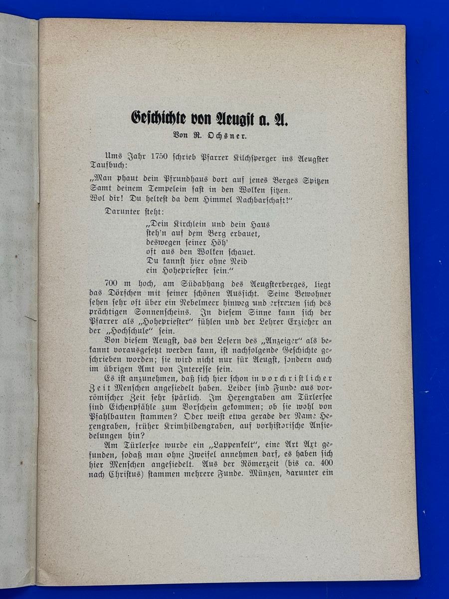 Libri: Geschichte von Aeugst a.A. 1936 – Usato da Adliswil venduto da buch_und_kunst 2