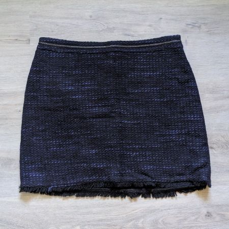 Jupe courte tweed bleu 40-42 L