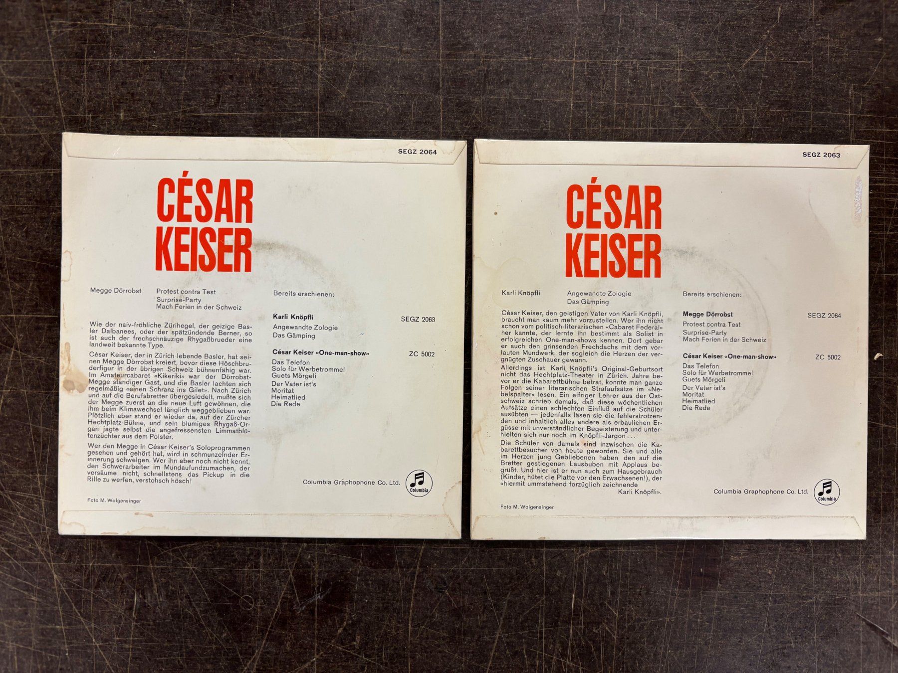 Vinyles: Cesar Keiser 2 Single Platten – D'occasion à Basel par andipfandi 1