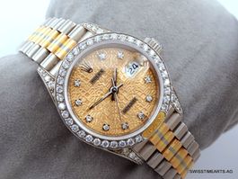 ROLEX DATEJUST TRIDOR 18K & DIAMANTEN 69159 AUTOMATIK 1985