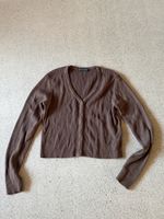 Gilet Brandy Melville brun en maille côtelée taille S