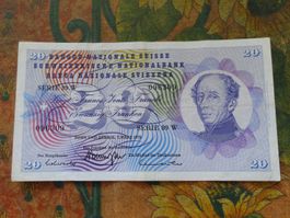 SUISSE  20  Francs  1973  (6309)  Billet