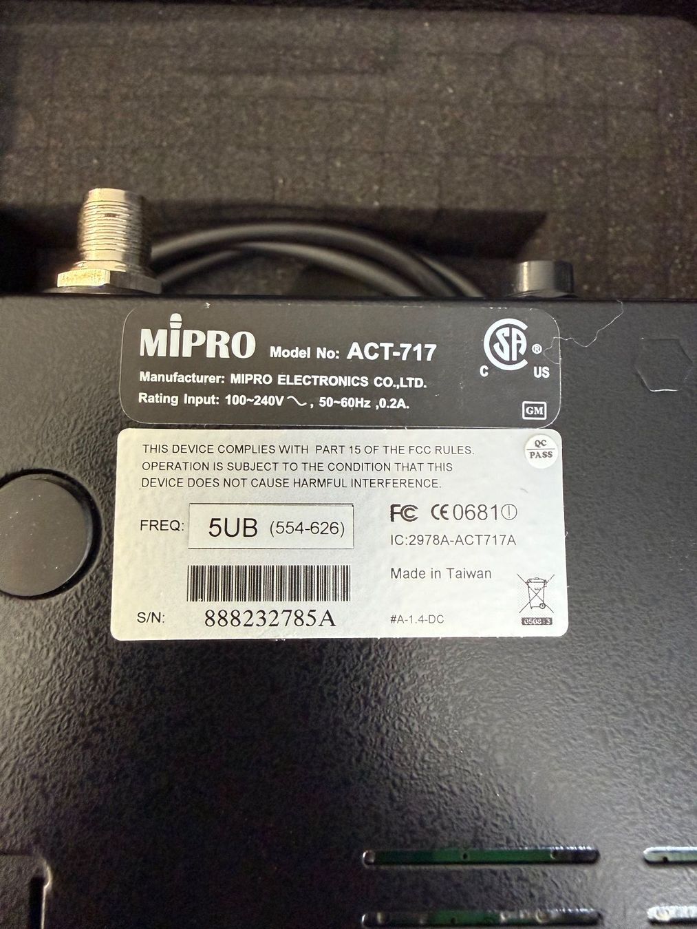 MIPRO Microfoni: Mipro ACT717 Taschensender Set – Usato da Tann venduto da faderman 3