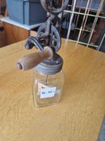 Butterglas Rarer Handrührwerk mit Glasbehälter Ankeglas