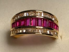 Bague rubis et diamants ✨