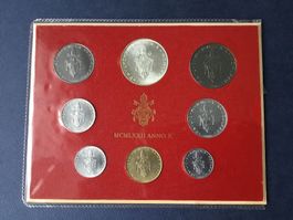 Vatikan Münzsatz Anno X mit Silber 1972