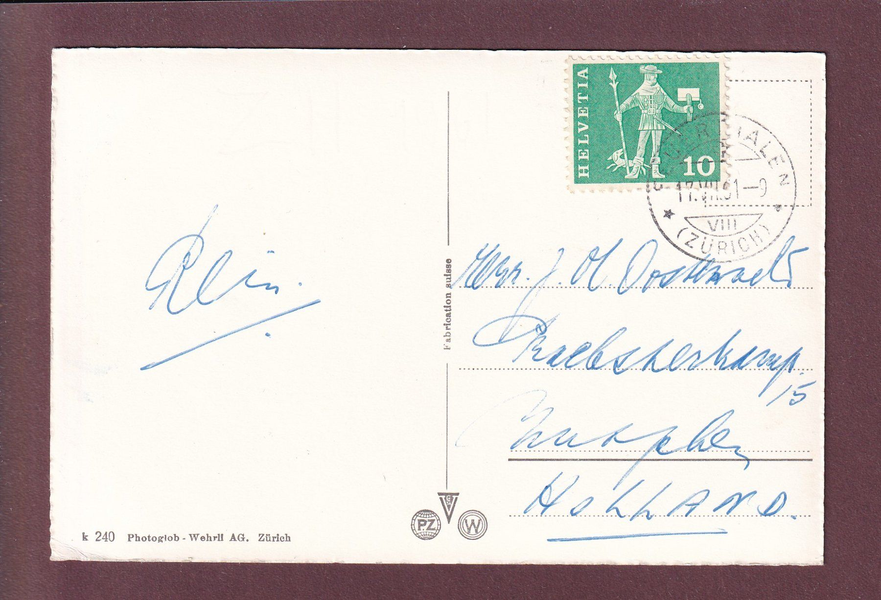 Cartoline postali: STEIN AM RHEIN - 1961 – Usato da Pully venduto da nicecards 1