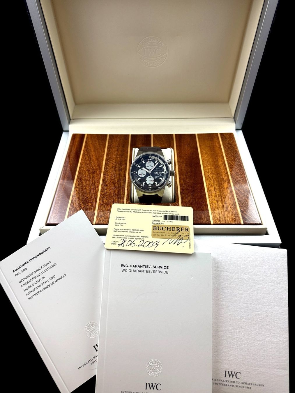 IWC Orologi: IWC Aquatimer Chronograph Automatic Day-Date Fullset *U1415 – Usato da Zürich venduto da GalerieInauen 1