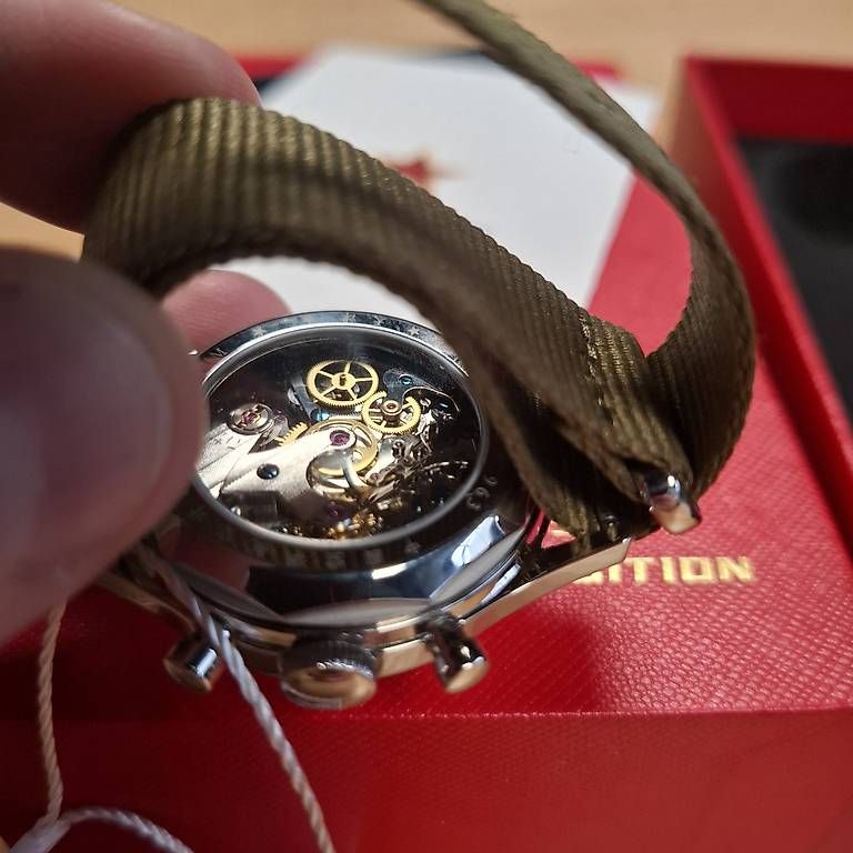 Seagull Orologi: Sea-Gull 1963 Uhr mit Lederarmbänder – Usato da Goldach venduto da ABTGolf 3