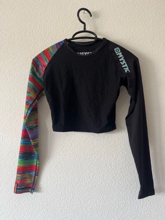 Mystic Damen Sport Crop Top Gr. S mesh Black
