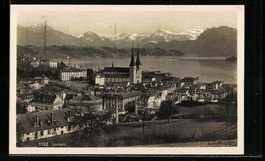 AK Luzern, Panorama der Stadt, 1926