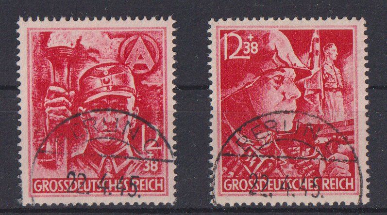 Alle Briefmarken: Deutsches Reich 1945: SA + SS gestempelt – Neu (gemäss Beschreibung) aus Eschlikon TG von PhilCon