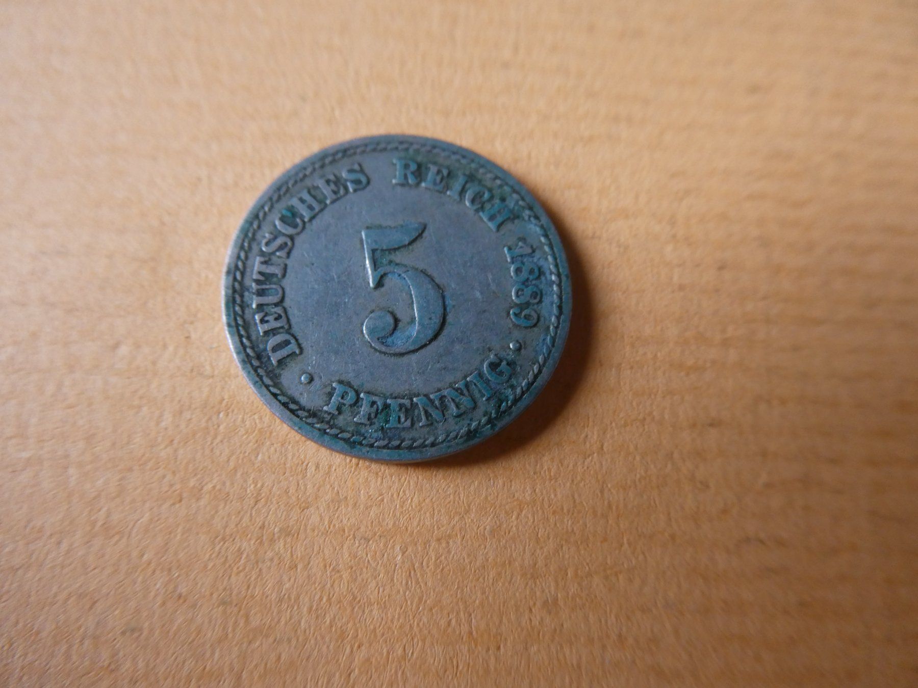 Tutti le monete: Dt. Reich 1889 A, 5 Pfennig – Usato da Hinterforst venduto da Rohusri