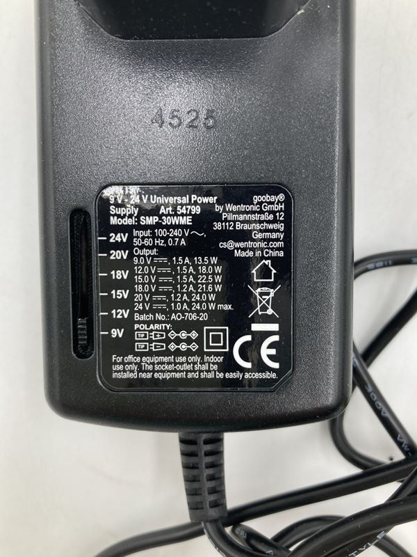 Caricabatterie: GOOBAY | Universal-Netzteil | 9 - 24 V | 7 Adapter – Nuovo (secondo la descrizione) da Wittenbach venduto da Restwert_St-Gallen 7