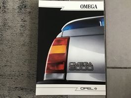 Opel Omega 3000 Faltprospekt 4 Seiten Dezember 1986