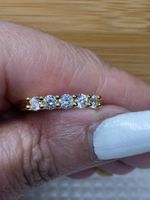 Bague argent avec diamants de moissanite de 0,5 ct GRA