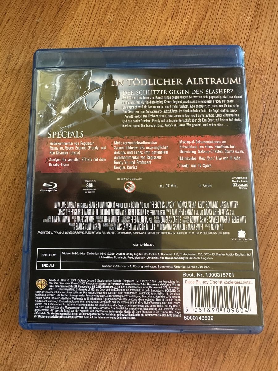 Tutti i DVDs: freddy Vs. Jason Bluray – Usato da Benken ZH venduto da Audi-erich 1