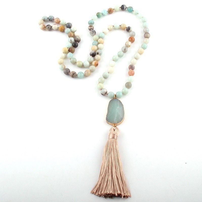 Catenine: Lariat Halskette Boho-Style Amazonit NEU – Nuovo e nell'imballaggio originale da Lachen SZ venduto da Luxolino