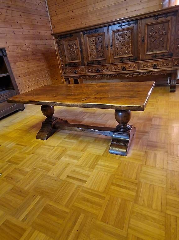 Tische: Table basse de style monastère en chêne massif - Marly – Gebraucht aus marly von col_8kfr 1