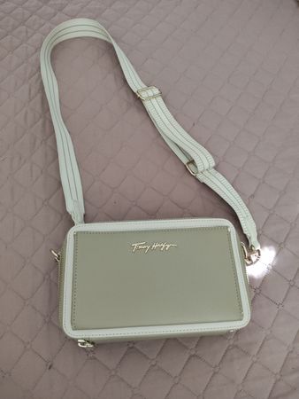 Sac bandoulière Tommy Hilfiger beige femme bon état