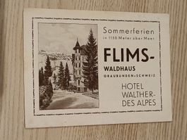 Alter Prospekt / Flims Waldhaus - Hotel Walther Des Alpes 