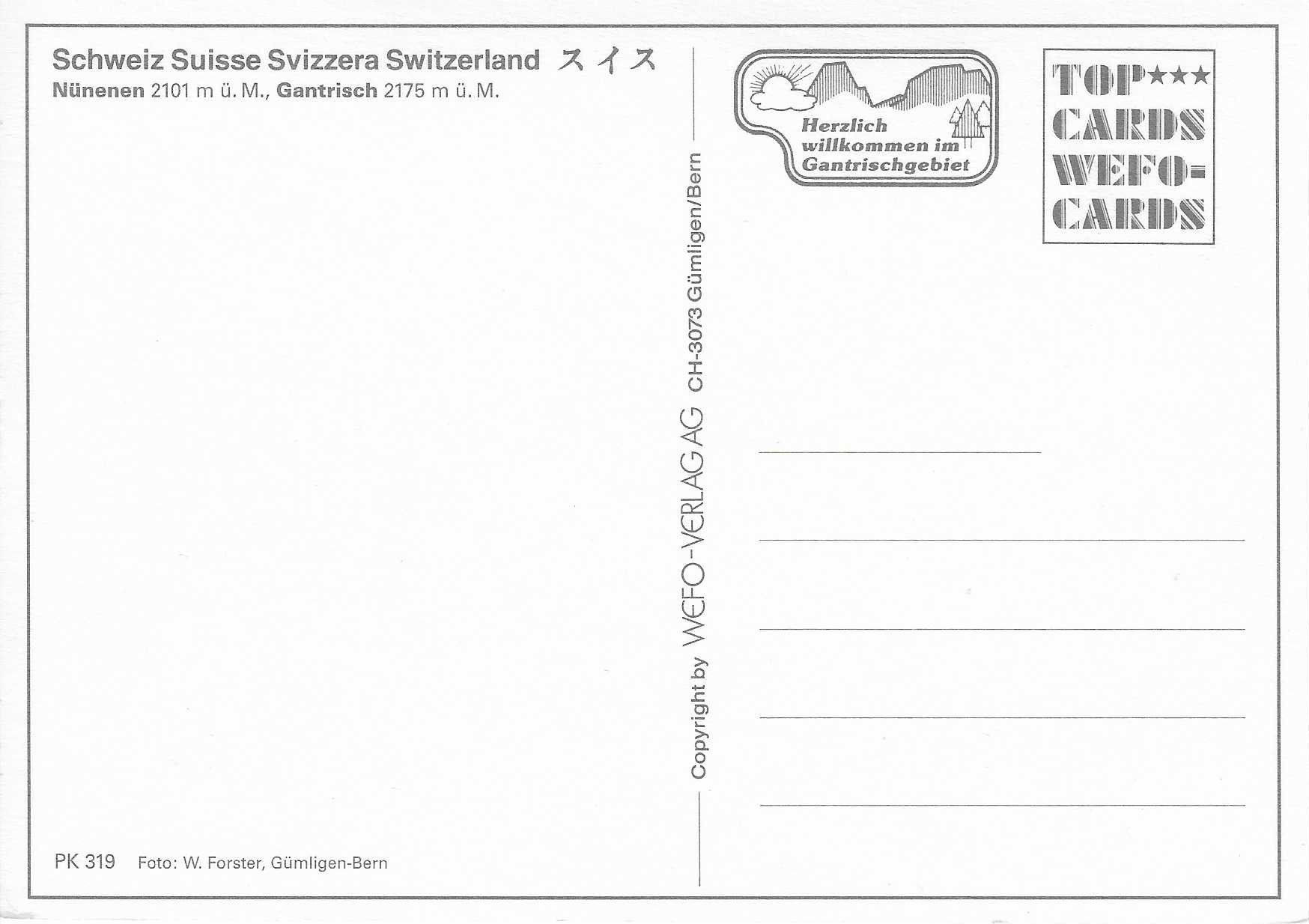 Cartoline postali: Nünenen Gantrisch BE – Nuovo (secondo la descrizione) da Rothrist venduto da Stranglehold 1