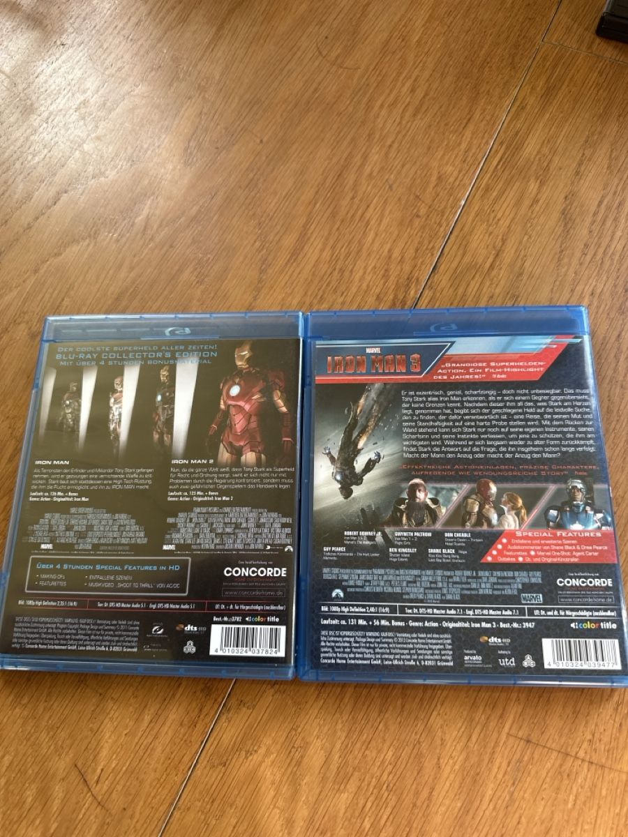 Tutti i DVDs: Iron man 1-3 Bluray – Usato da Benken ZH venduto da Audi-erich 1
