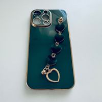Hülle Cover Etui Case Grün für iPhone 14 Pro Max Herzkette
