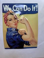 We Can Do It! Rosie the Riveter – Retro Blechschild / Metall