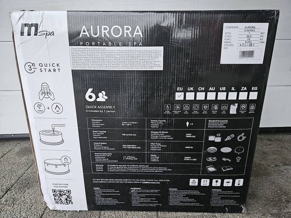 Whirlpool: MSpa urban Aurora whirlpool/jacuzzi – Usato da Melchnau venduto da 12z_pjk8 2