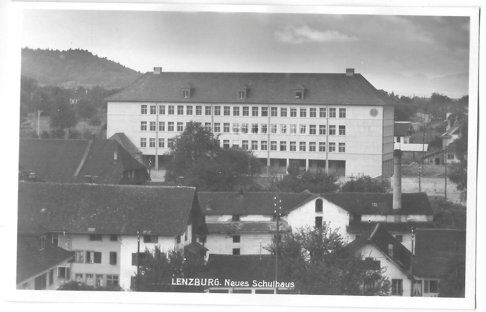 Ansichtskarten: Lenzburg neues Schulhaus – Gebraucht aus Olten von clotaldi
