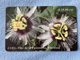 Telefonkarte Kuba Blüte Passionsfrucht