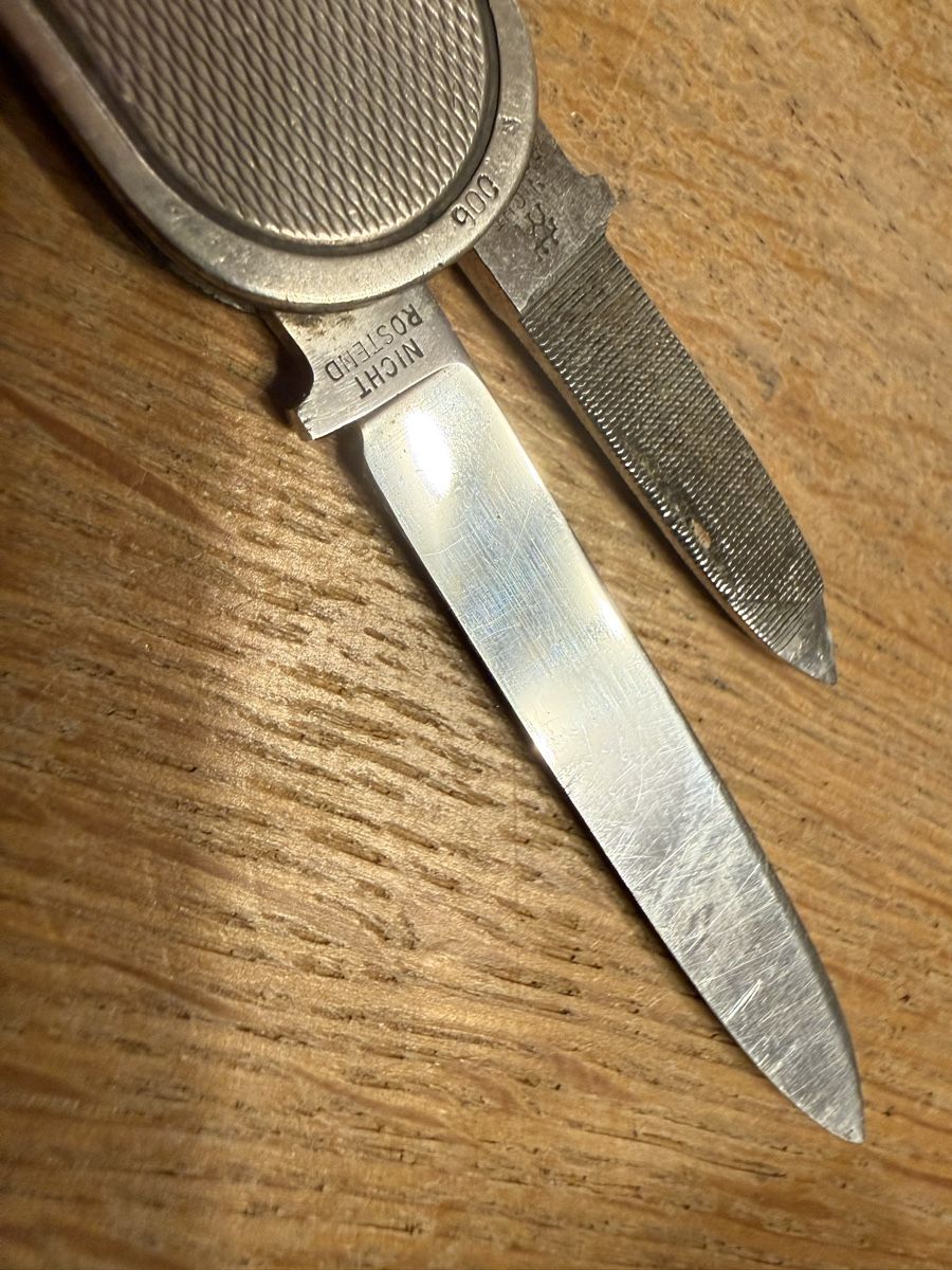 Solingen Coltelli tascabile: 800 Silber Taschenmesser Zigarrenschneider Antikes Messer – Usato da Goldach venduto da Messerguru 8