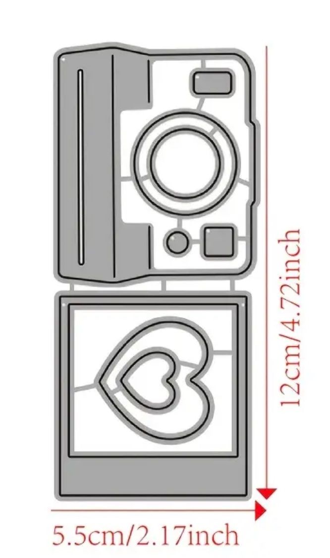 Sciablone: Polaroid Kamera mit Bild - Stanzschablonen – Nuovo e nell'imballaggio originale da Frenkendorf venduto da jazzplatten 1