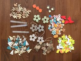 Allerlei Holz Deko + Reagenzgläser