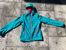 Tolle Mädchen Softshelljacke türkis/pink