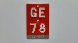 GE 78 Plaque de vélo Velonummer Fahrradschild