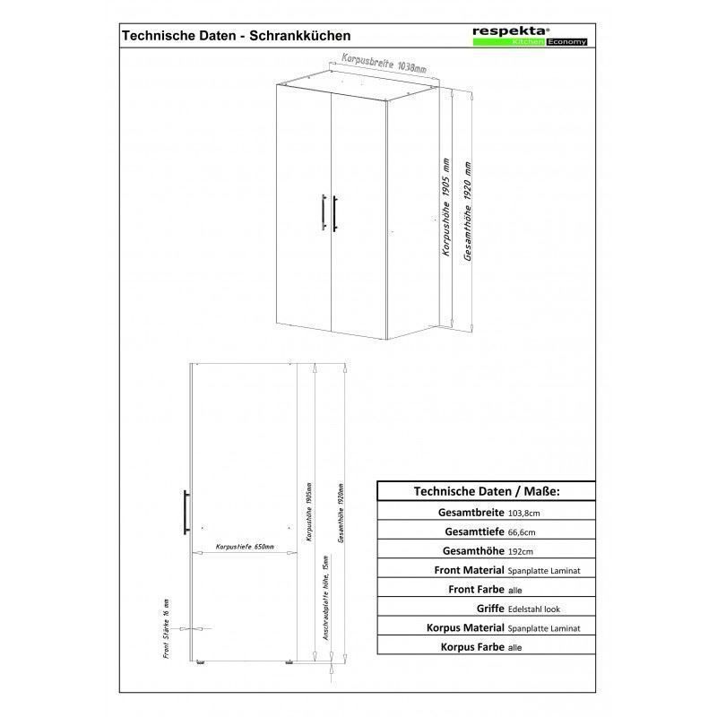 Cucine complete: 032 Schrankküche Küchenzeile eiche grau - Küche Einbauküche – Nuovo e nell'imballaggio originale da Wallenwil venduto da toesstalvertrieb 8